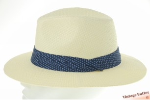 Zomer gleufhoed ivoorwit gecoat papier met blauwe band 58-59 [nieuw]