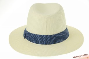 Zomer gleufhoed ivoorwit gecoat papier met blauwe band 58-59 [nieuw]