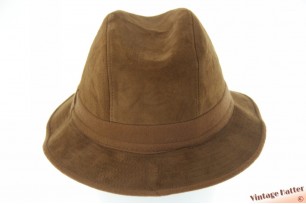 © VintageHatter.com | L-1011-56-2 Trilby vissershoed Polo lichtbruin leer 56,5 Trilby vissershoed Polo lichtbruin leer 56,5