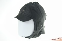 Vliegeniersmuts GENA zwartgrijs leer +/- 59 Vliegeniersmuts GENA zwartgrijs leer +/- 59