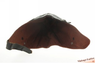 © VintageHatter.com | L-8019-58-2 Vliegeniersmuts donker roodbruin leer 58-59 Vliegeniersmuts donker roodbruin leer 58-59