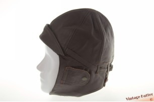 Aviator cap Mil-Tec redish brown leather 54 (XS) [as new]