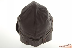 Aviator cap Mil-Tec redish brown leather 54 (XS) [as new]