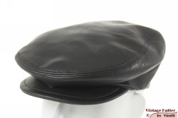 Flatcap The Young Caps black leather 55 (S)