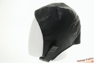 Aviator cap Stiló Noir black faux leather 56-60