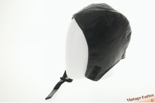 Aviator cap Stiló Noir black faux leather 56-60