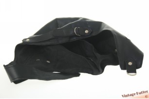 Aviation cap black faux leather 59-60 (XL)
