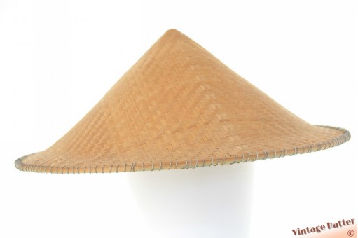 Asian conical straw ricehat with colorful inside