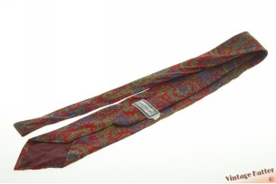Zijden stropdas Gianni Versace rood met geel en blauw patroon
