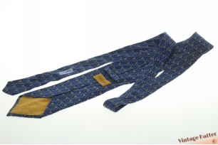 Silk tie Yves Saint Laurent YSL blue pattern