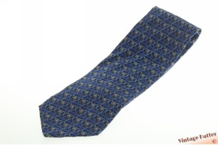 Silk tie Yves Saint Laurent YSL blue pattern
