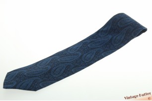 Zijden stropdas Valentino blauw zwart paisley motief [nieuw]