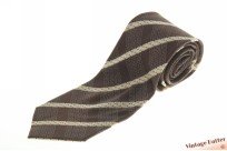 Silk tie Versace Classic brown with Greek key pattern
