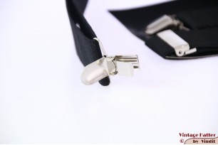Elastische bretels verstelbaar zwart effen met metalen clips [nieuw]