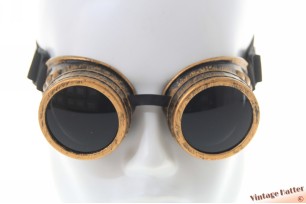 Steampunk welding goggles remake yellow bronze [new]