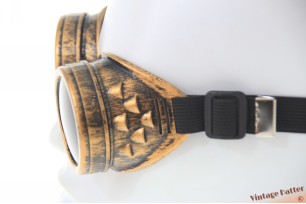 Steampunk welding goggles remake yellow bronze [new]