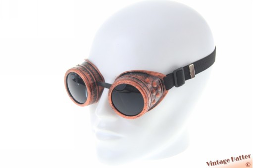 Steampunk welding goggles remake red copper [new]