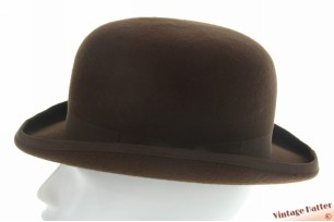 Hardtop bowler hat brown woolfelt 60,5 - 61 (XL) [new]