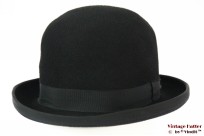 Bowler hat Lonconito black hardtop felt 56,5