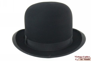 © VintageHatter.com | b-9017-56-6 Bowler hat hardtop Copenhague black 56 Bowler hat hardtop Copenhague black 56