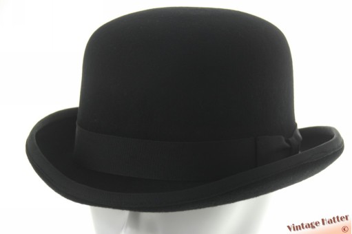 Hardtop bowler hat black woolfelt 59 [new]