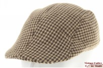 Preshaped cap brown beige dogtooth 59 Preshaped cap brown beige dogtooth 59