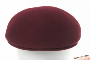 © VintageHatter.com | c-3004-57-1 Voorgevormde pet Luck & Sons bordeaux zuiver wol 57 Voorgevormde pet Luck & Sons bordeaux zuiver wol 57