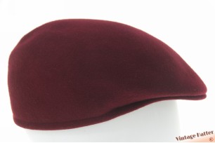 © VintageHatter.com | c-3004-57-1 Voorgevormde pet Luck & Sons bordeaux zuiver wol 57 Voorgevormde pet Luck & Sons bordeaux zuiver wol 57