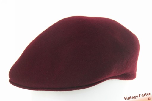 © VintageHatter.com | c-3007-57-1 Preshaped cap Foldafelt Immacula dark burgundy felt 56-57 Preshaped cap Foldafelt Immacula dark burgundy felt 56-57