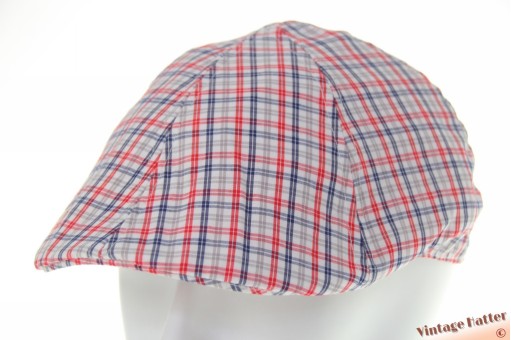 Voorgevormde geruite pet wit blauw rood katoen 60 (XL) [nieuw]