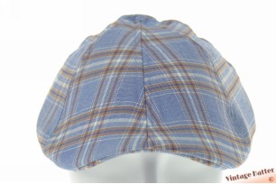 Voorgevormde panelenpet licht blauw geruit katoen mix 58 [nieuw]