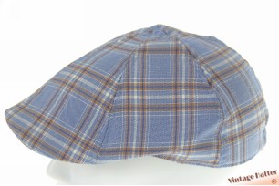 Voorgevormde panelenpet licht blauw geruit katoen mix 58 [nieuw]