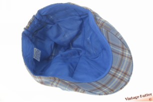 Voorgevormde panelenpet licht blauw geruit katoen mix 58 [nieuw]