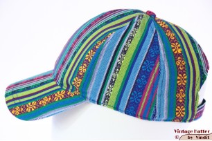 Adjustable baseball cap Hawkins in blue green Aztec style 55-61 [new]