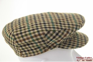 Flatcap Townend London green brown beige plaid tweed 53-54 (XS)