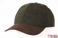 Vissengraat pet Hawkins groen met bandje 54-61 [nieuw]