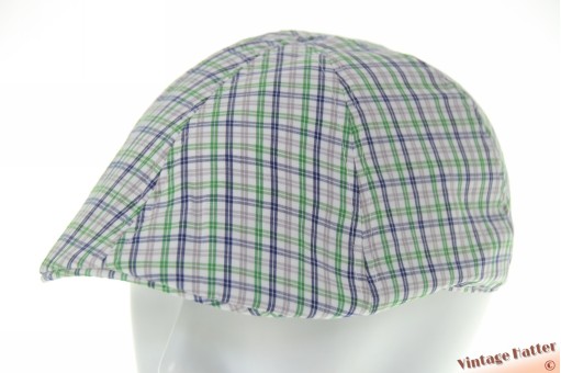 Voorgevormde geruite pet wit blauw groen katoen 59 [nieuw]