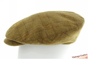 Wijde klassieke golfpet Kingarrock Hickory Golf groen wol met drukknopen 57 [als nieuw]