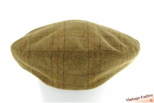 Wijde klassieke golfpet Kingarrock Hickory Golf groen wol met drukknopen 57 [als nieuw]