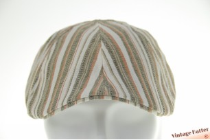Voorgevormde pet wit bruin grijs linnen mix 57 [nieuw]