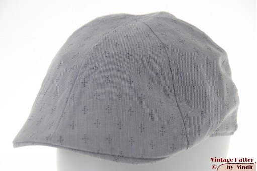 Voorgevormde pet blauwig grijs katoen donker patroon 57 [nieuw]