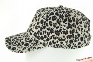 Baseball cap greyish brown leopard print with velcro sizer 53-60 [new]