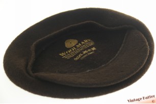 Balloon-type cap Woolmark brown virgin wool 54-56