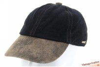 Cap with earwarmer Hatland Smith black and brown corduroy 57 [new]