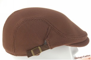 Summer golf cap brown ventilating mesh 54-62 [new]
