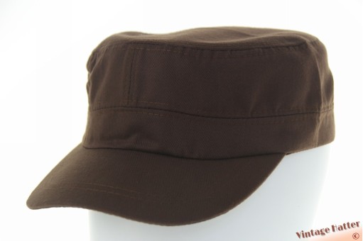 Army cadet cap dark brown cotton 53-59 [new]