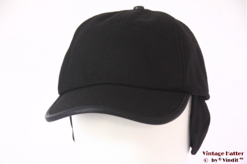Baseball pet Hawkins zwart met oorwarmer 58-59 [nieuw]