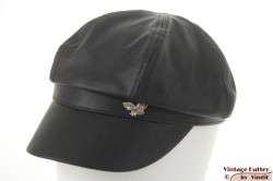 Panelcap black leather-look 57-59