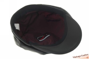 © VintageHatter.com | c-9005-60-1 Ballonpet Paperboy Gottmann zwart leer 60 (XL) Ballonpet Paperboy Gottmann zwart leer 60 (XL)