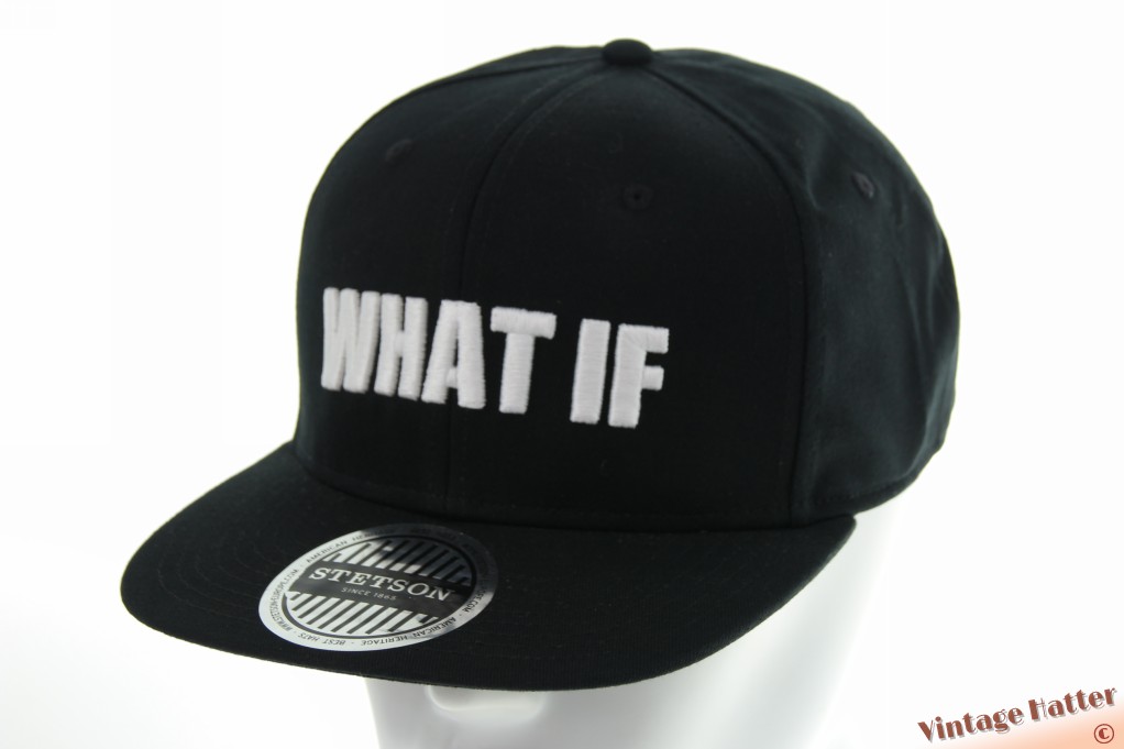 Baseball pet Stetson WHAT IF zwart katoen one size 53-61 [nieuw]